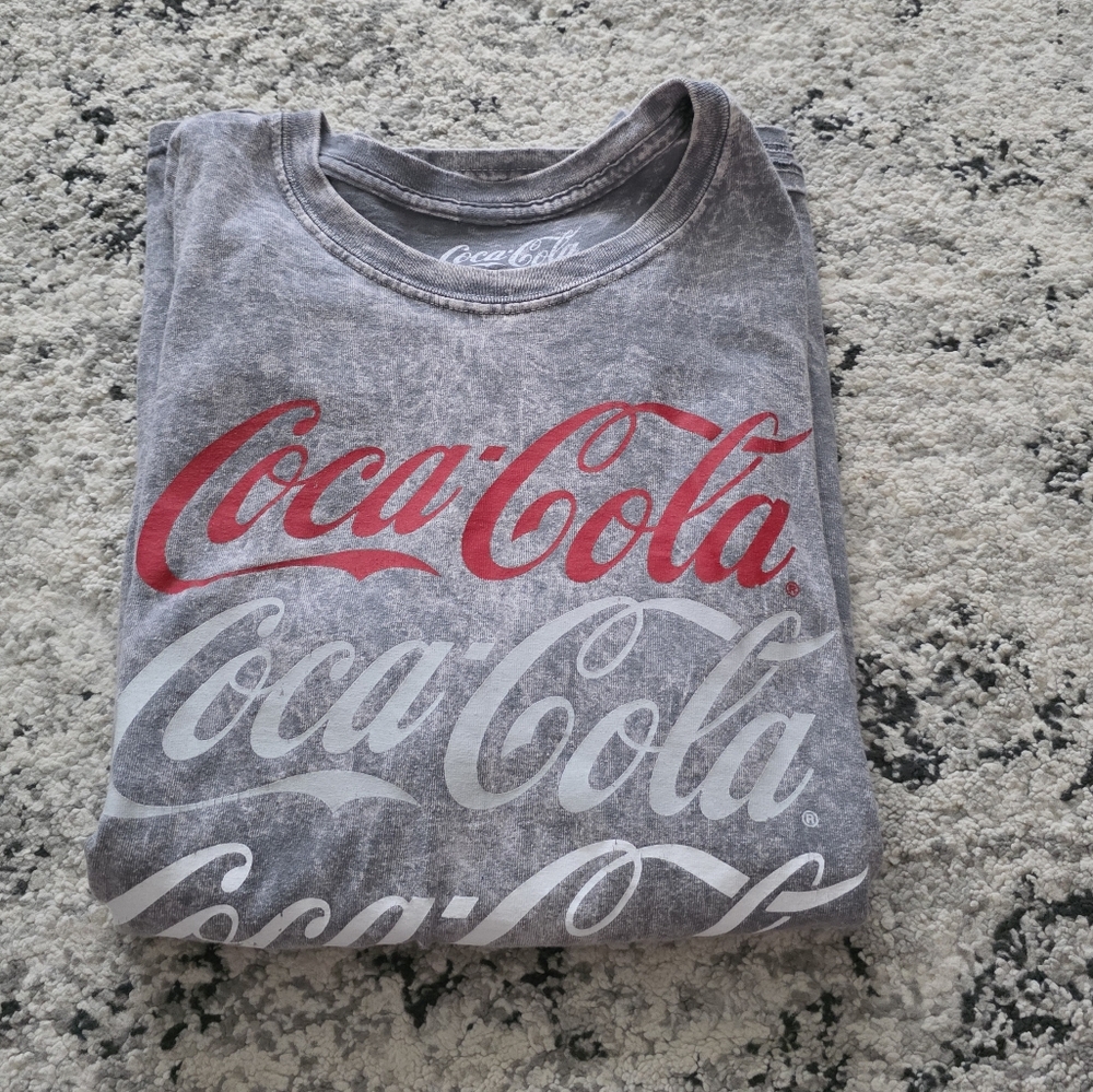 Coca Cola Acid Wash Tshirt Unisex L Cotton EUC
